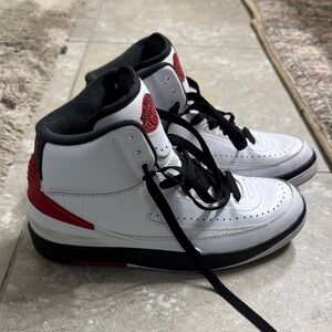 Air Jordan white and Red High-Top Sneakers